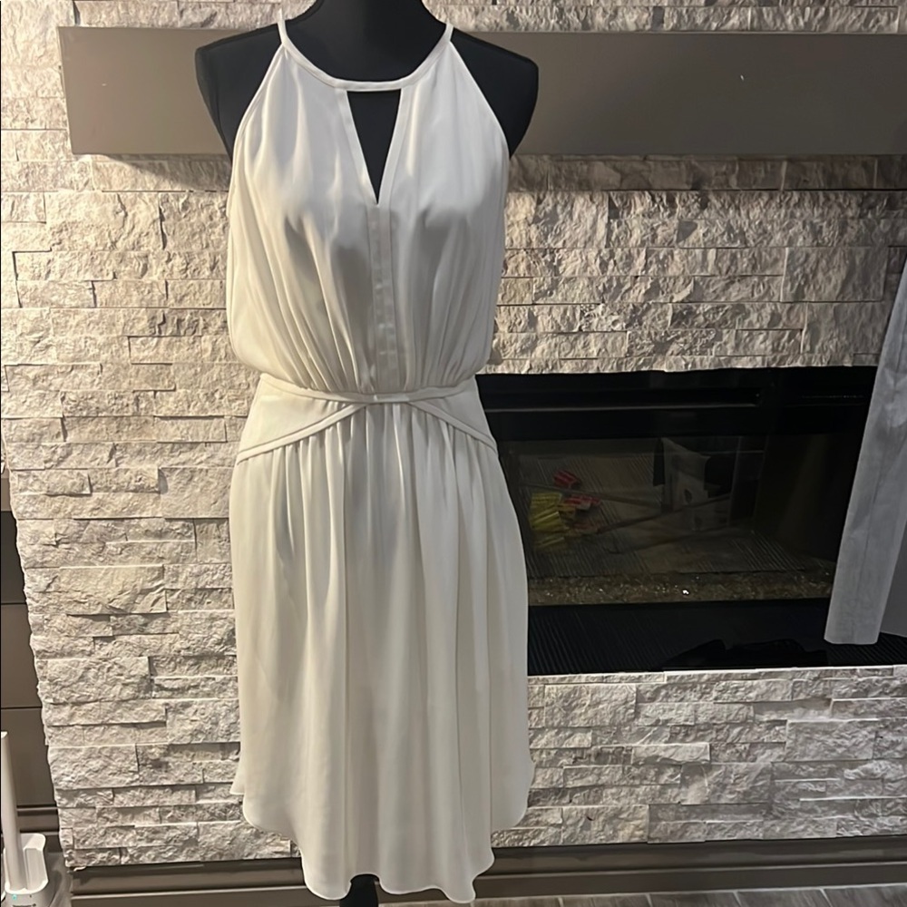 Banana Republic White Cut Out sleeveless summer dress size 6